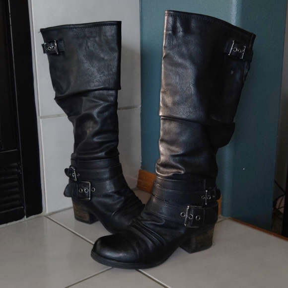 carlos santana knee high boots